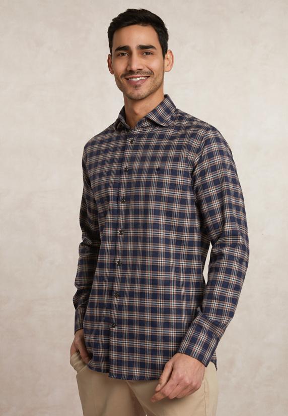 River Woods Custom Fit Geruit Flanellen Hemd Multi