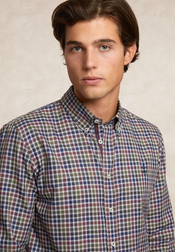 River Woods Custom Fit Geruit Flanellen Hemd Multi