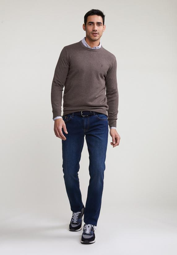 River Woods Custom Fit Geruit Hemd Bruin/blauw