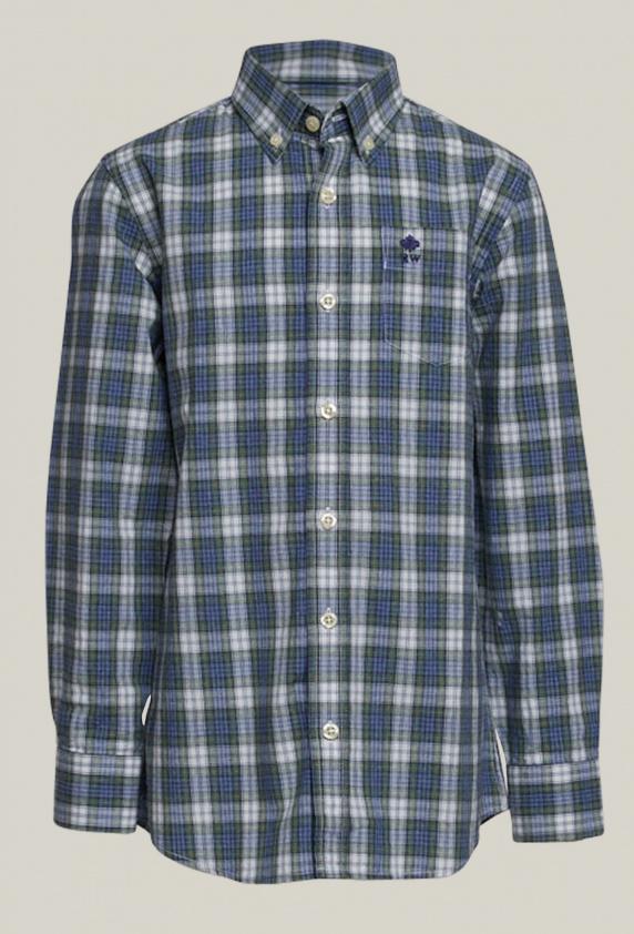 river woods Custom fit geruit hemd met tzak multi