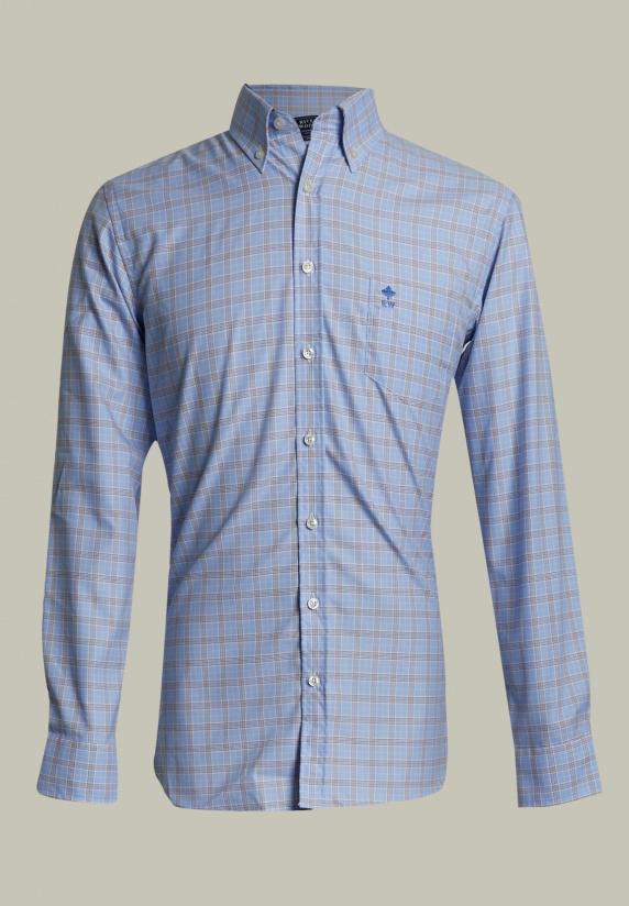 River Woods Custom Fit Geruit Hemd Met Zak Multi