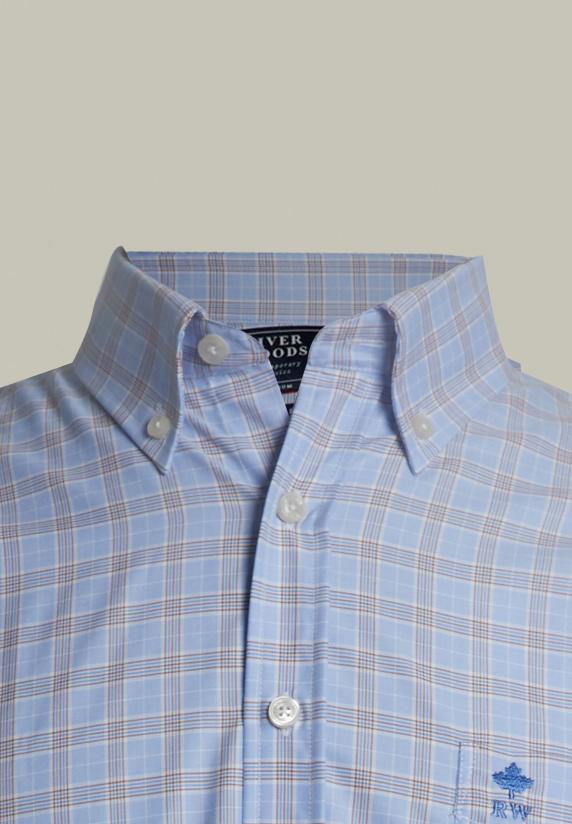 River Woods Custom Fit Geruit Hemd Met Zak Multi