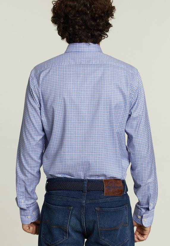 River Woods Custom Fit Geruit Hemd Met Zak Multi