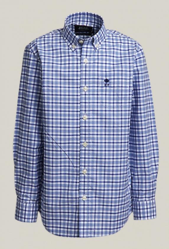 river woods Custom fit geruit hemd met zak multi