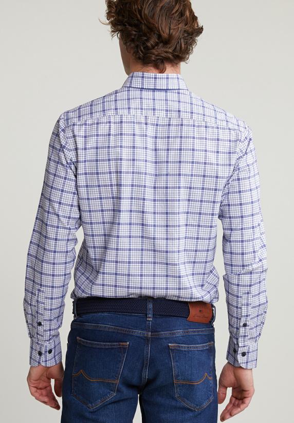 River Woods Custom Fit Geruit Hemd Multi