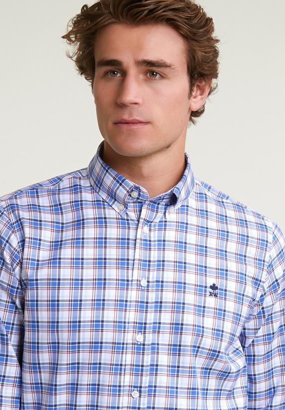 River Woods Custom Fit Geruit Hemd Multi