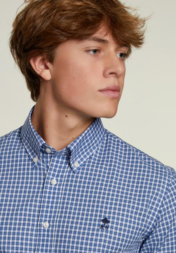 River Woods Custom Fit Geruit Hemd Multi