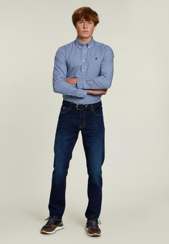 River Woods Custom Fit Geruit Hemd Multi