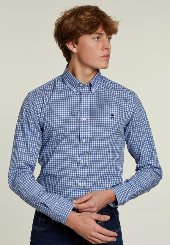 river woods Custom fit geruit hemd multi