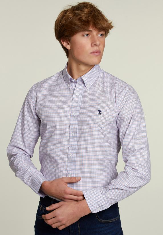 river woods Custom fit geruit hemd multi