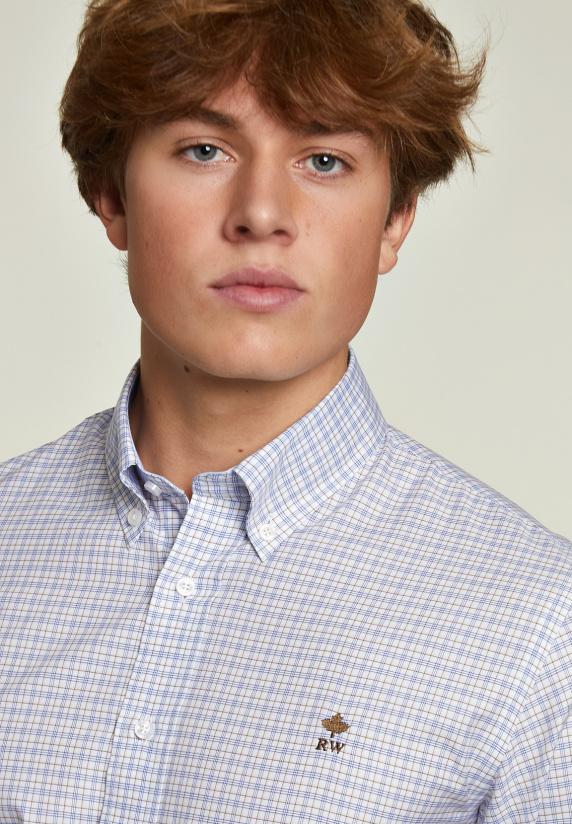 River Woods Custom Fit Geruit Hemd Multi