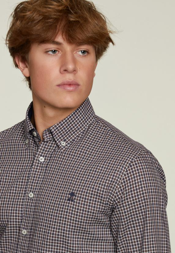 River Woods Custom Fit Geruit Hemd Multi