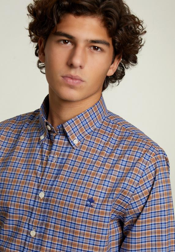 River Woods Custom Fit Geruit Hemd Multi