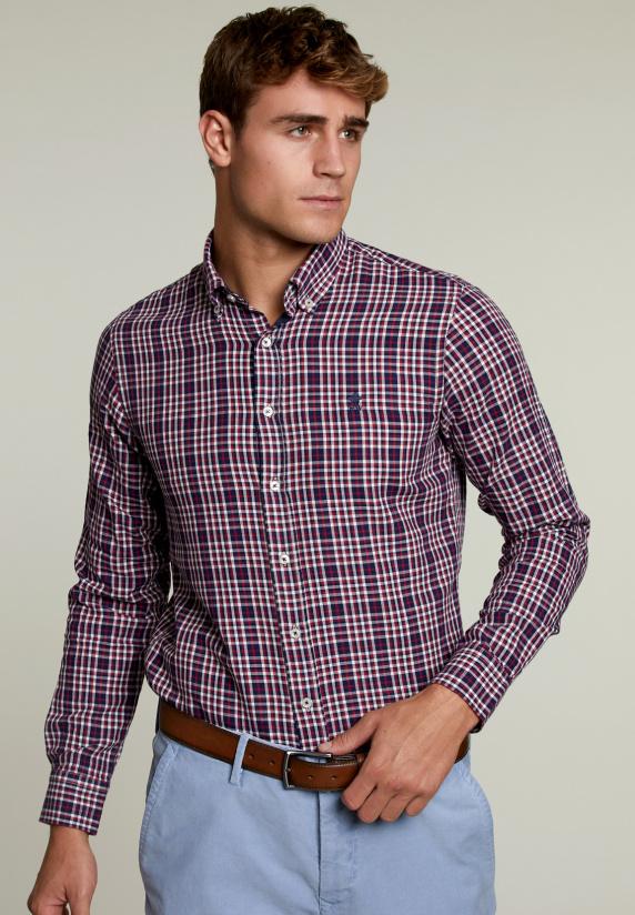 river woods Custom fit geruit hemd multi