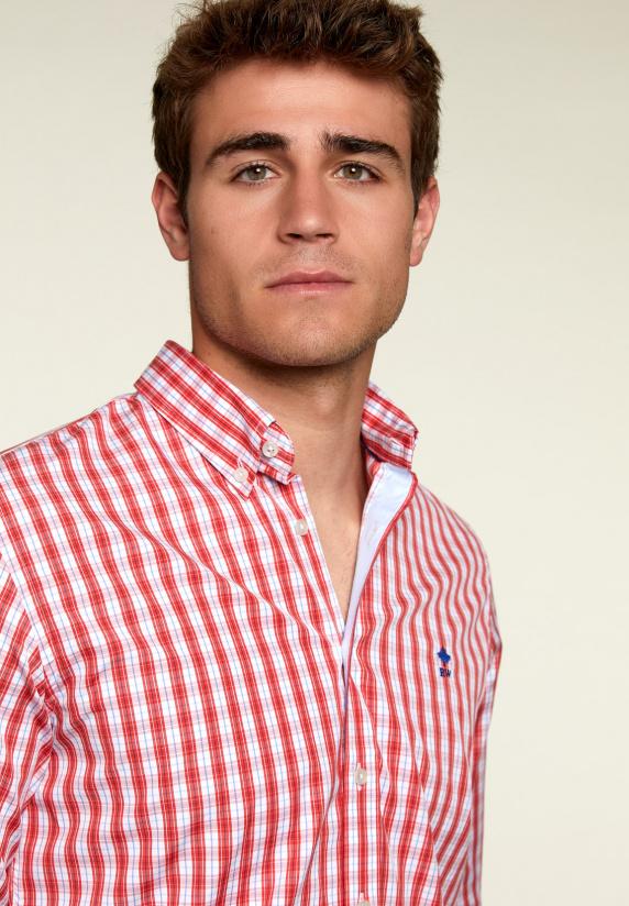 River Woods Custom Fit Geruit Hemd Multi