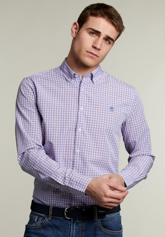 river woods Custom fit geruit hemd multi