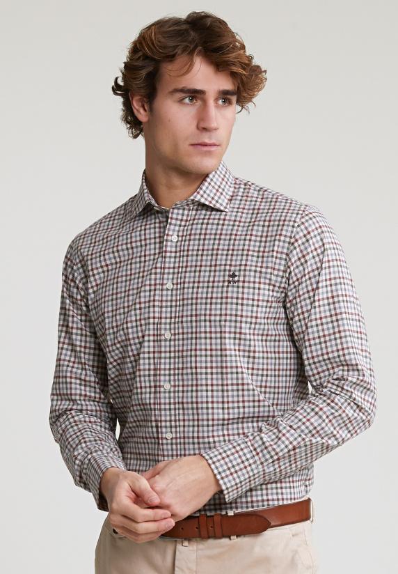 river woods Custom fit geruit hemd multi