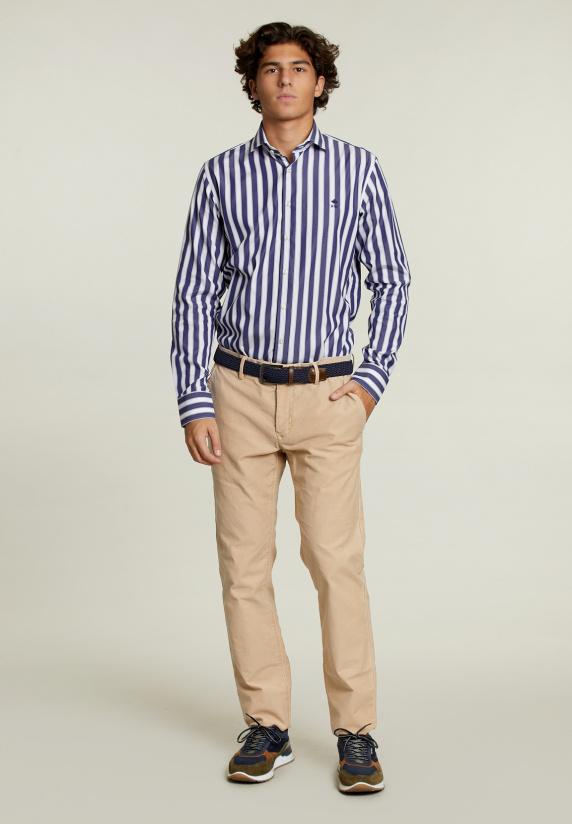 River Woods Custom Fit Gestreept Hemd Multi