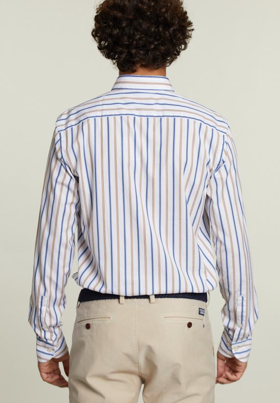 River Woods Custom Fit Gestreept Hemd Multi