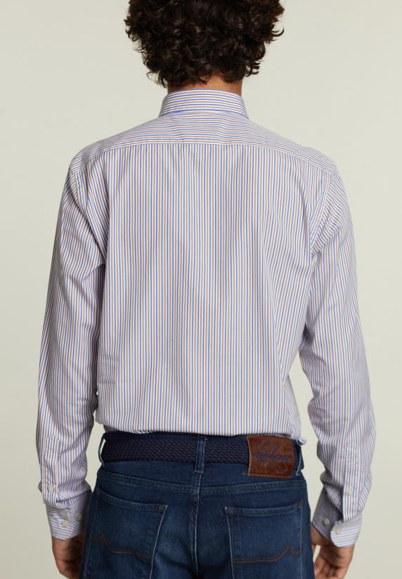 River Woods Custom Fit Getreept Hemd Multi