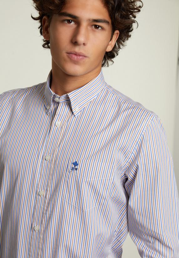 River Woods Custom Fit Getreept Hemd Multi