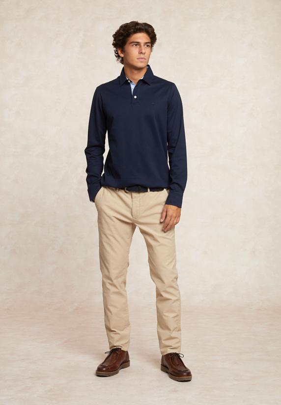 River Woods Custom Fit Interlock Polo Navy