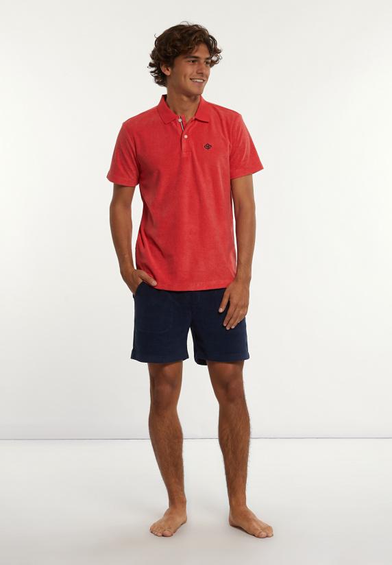River Woods Custom Fit Katoenen éponge Polo Punch