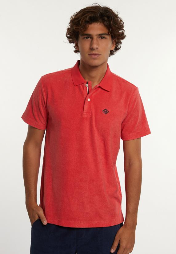 river woods Custom fit katoenen éponge polo punch
