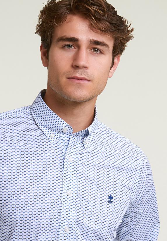 River Woods Custom Fit Katoenen Fantasiehemd Multi