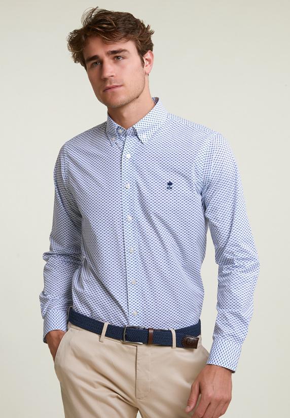 river woods Custom fit katoenen fantasiehemd multi