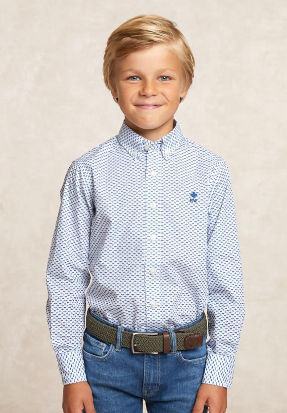 river woods Custom fit katoenen fantasiehemd multi