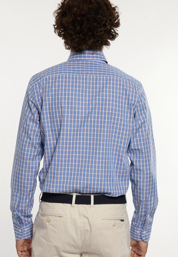 River Woods Custom Fit Katoenen Geruit Hemd Multi