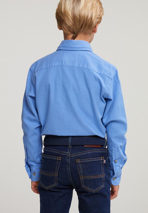 River Woods Custom Fit Katoenen Hemd Creek Blue