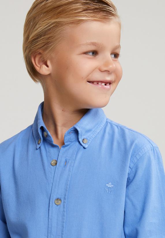 River Woods Custom Fit Katoenen Hemd Creek Blue