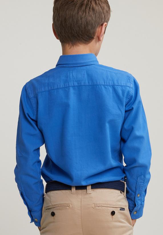 River Woods Custom Fit Katoenen Hemd Crown Blue