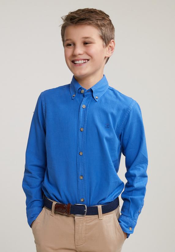 River Woods Custom Fit Katoenen Hemd Crown Blue