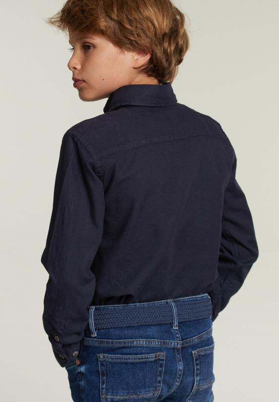 River Woods Custom Fit Katoenen Hemd Navy