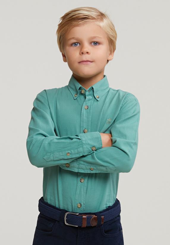 river woods Custom fit katoenen hemd newland