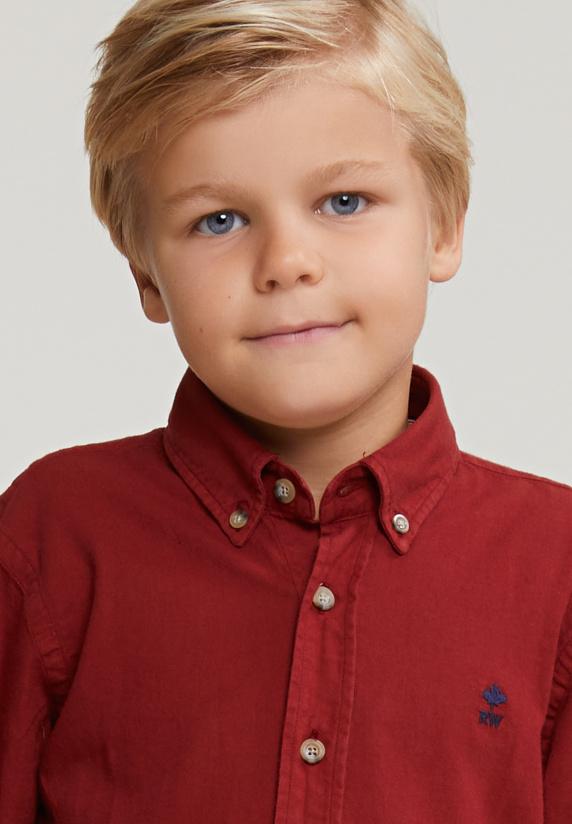 River Woods Custom Fit Katoenen Hemd Red Maple