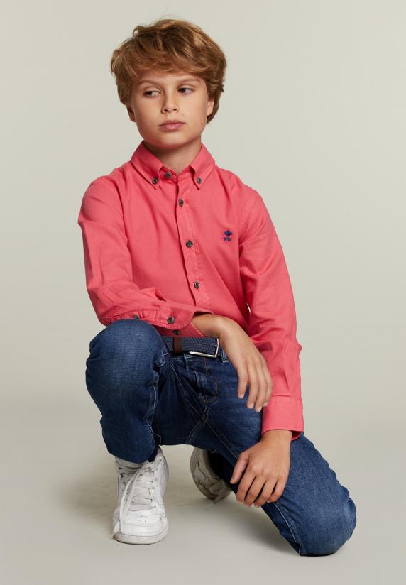 River Woods Custom Fit Katoenen Hemd Rose