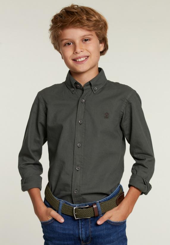 river woods Custom fit katoenen hemd sporty