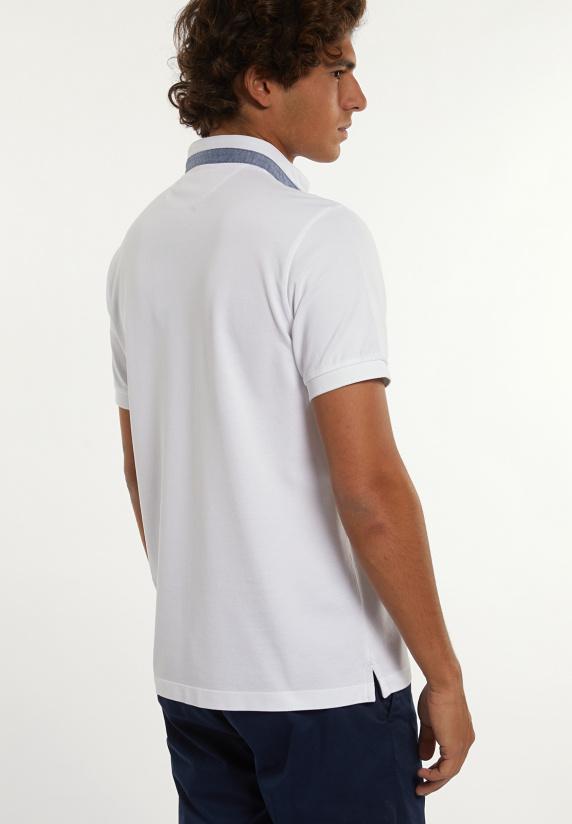 River Woods Custom Fit Katoenen Piqué Polo Wit