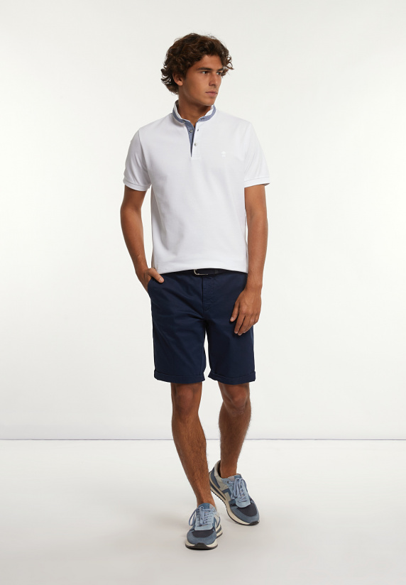 River Woods Custom Fit Katoenen Piqué Polo Wit