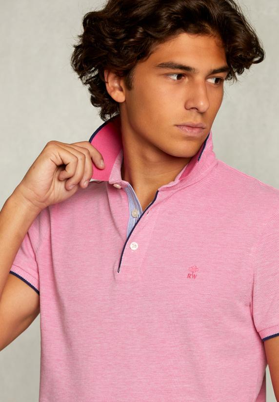 River Woods Custom Fit Katoenen Polo Amaranth