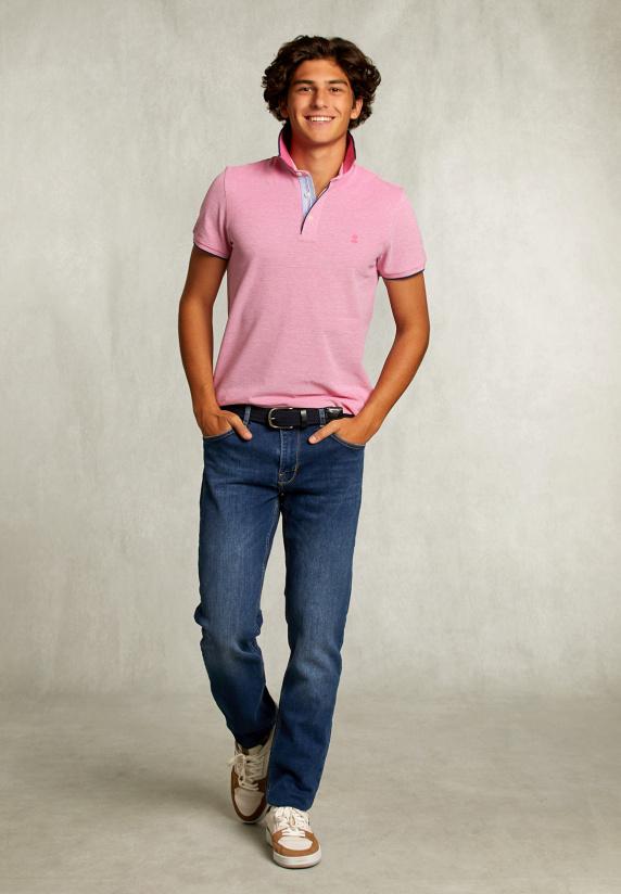 River Woods Custom Fit Katoenen Polo Amaranth