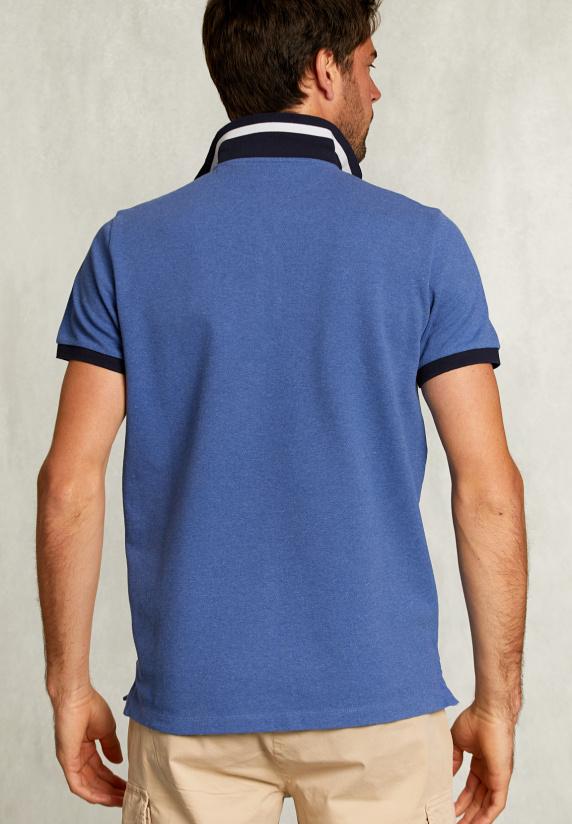 River Woods Custom Fit Katoenen Polo Anon Blue Mix