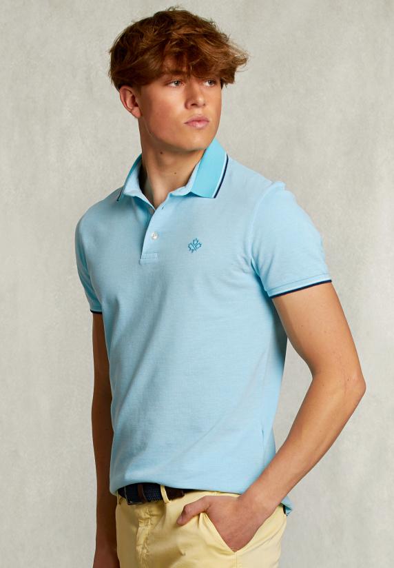 river woods Custom fit katoenen polo bora bora