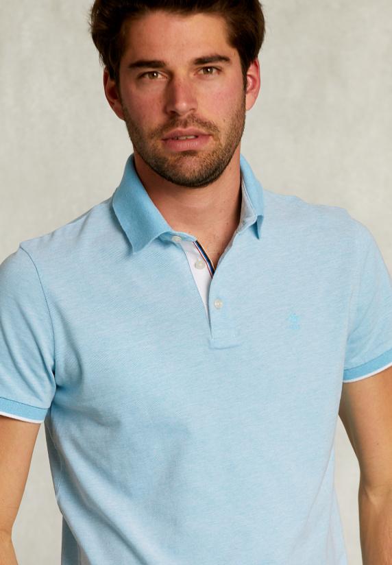 River Woods Custom Fit Katoenen Polo Bora Bora Mix