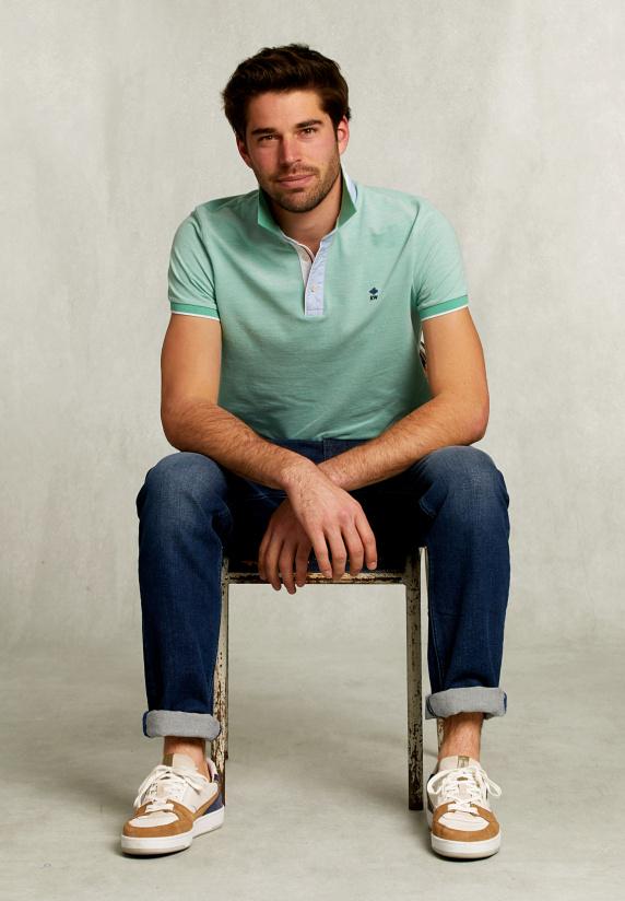 River Woods Custom Fit Katoenen Polo Citrus Mix