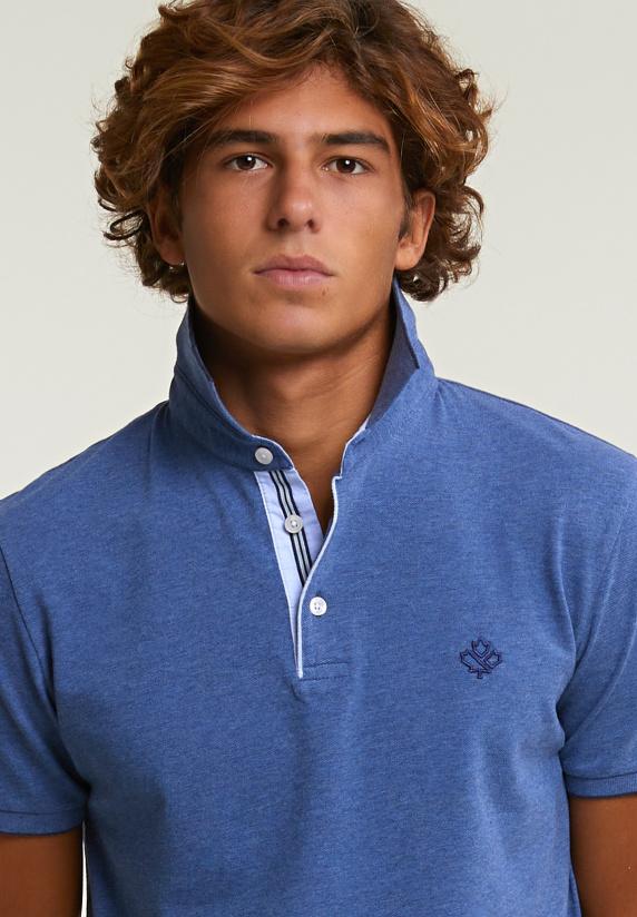 River Woods Custom Fit Katoenen Polo Lake Mix